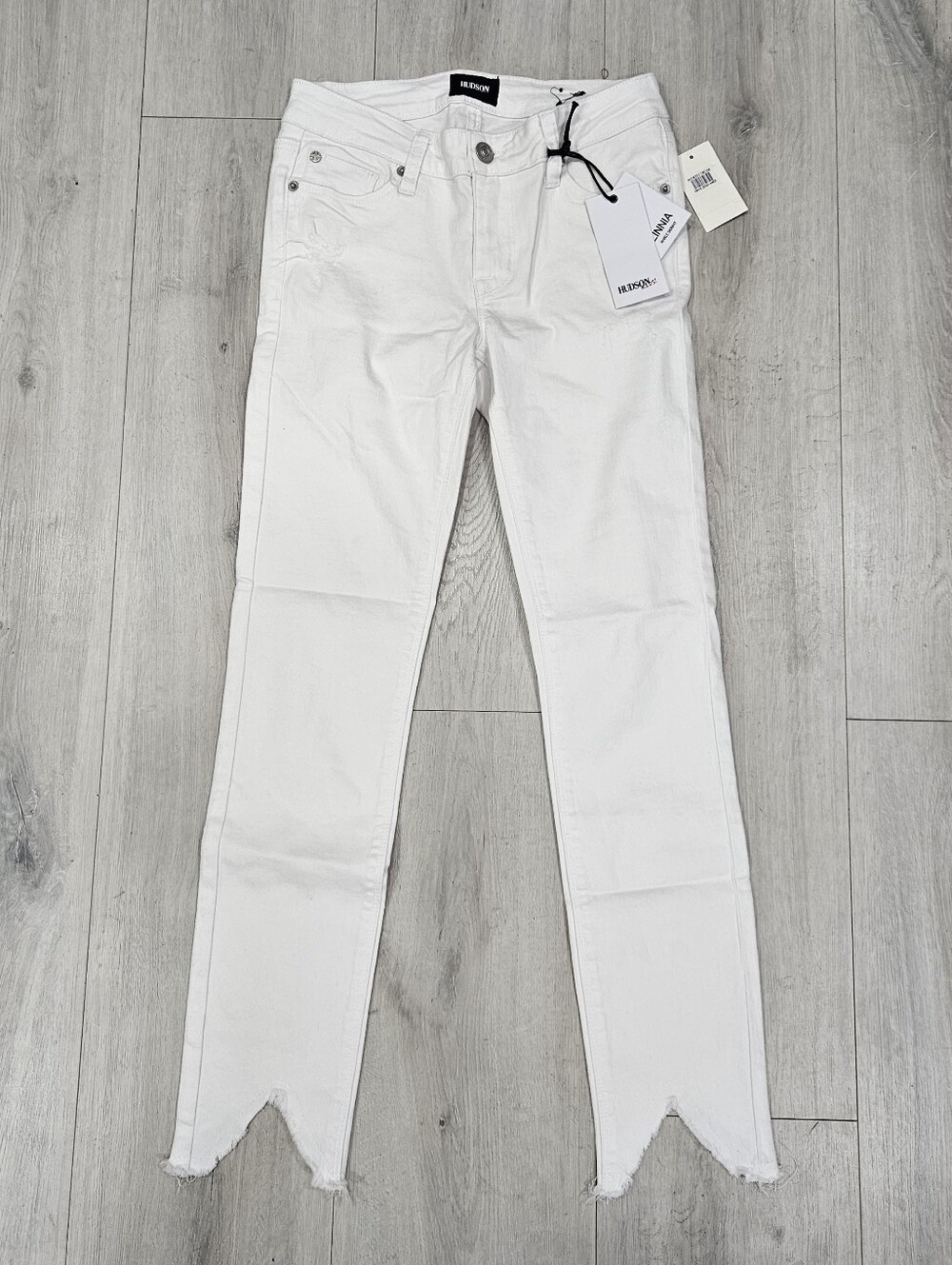 Hudson Kids Zinnia Ankle Skinny Jeans Denim Vintage White Wash Girls Sz 14 NWT